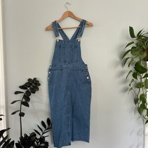 Denim Overall Maxi Skirt